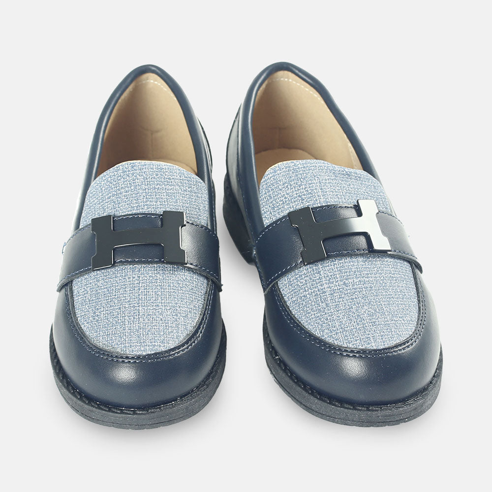 BOY SHOES NAVY PATCH