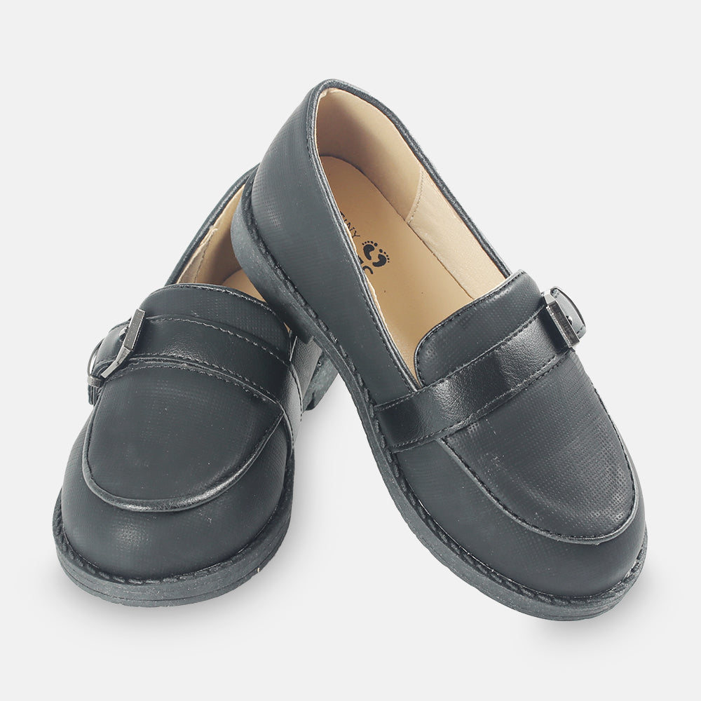 BOY SHOES BLACK MATTE