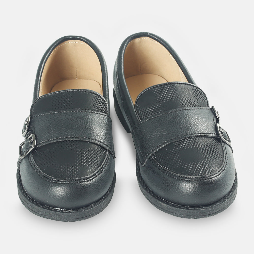 BOY SHOES BLACK DOTTED