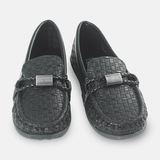 BOY SHOES BLACK CHECKERED