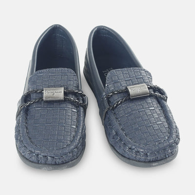 BOY SHOES NAVY CHECKERED