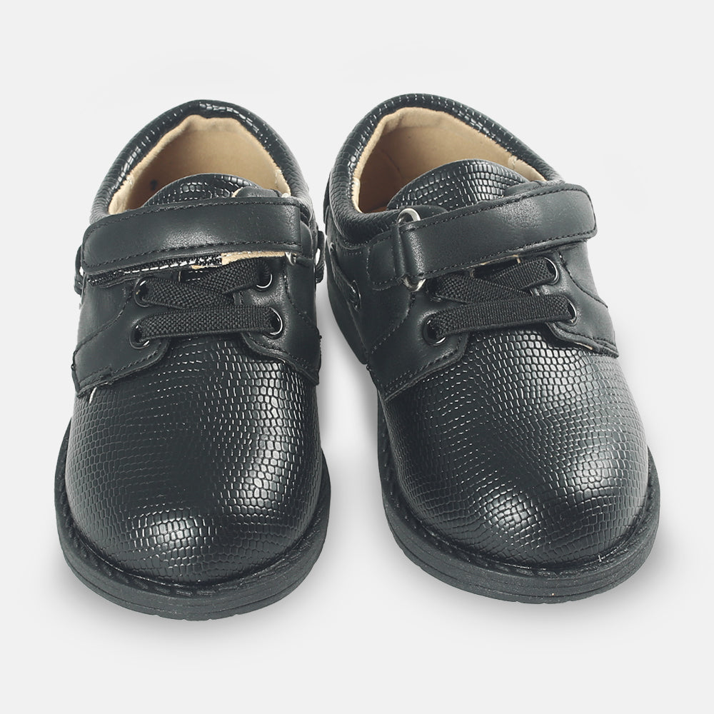 BOY SHOES BLACK SNAKE TEXTURE