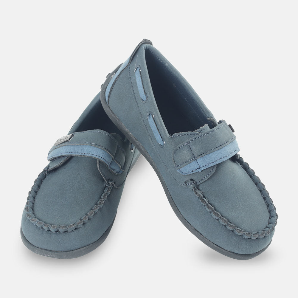 BOY SHOES NAVY LOOPED