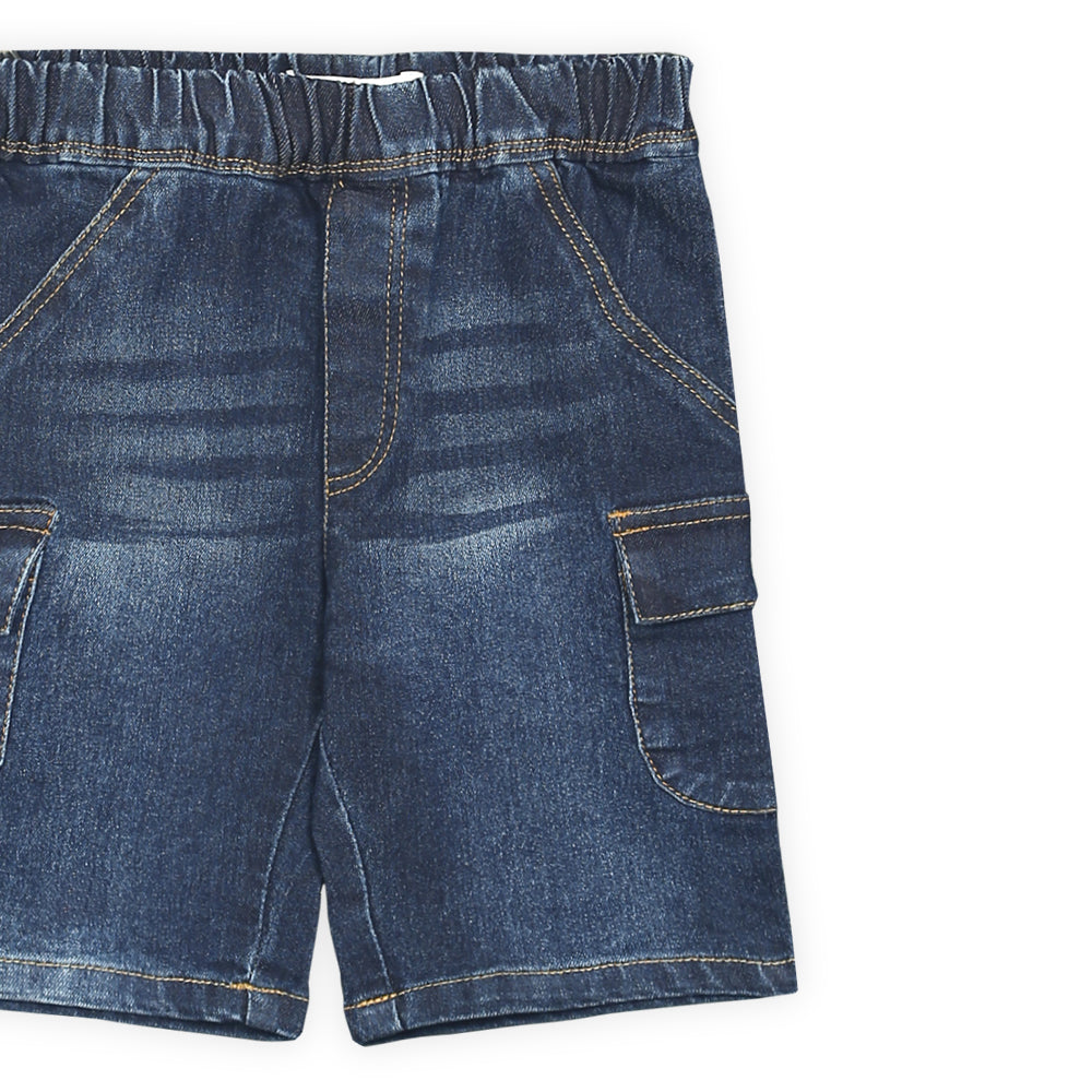 BOY SHORT JEANS DARK BLUE CARGO