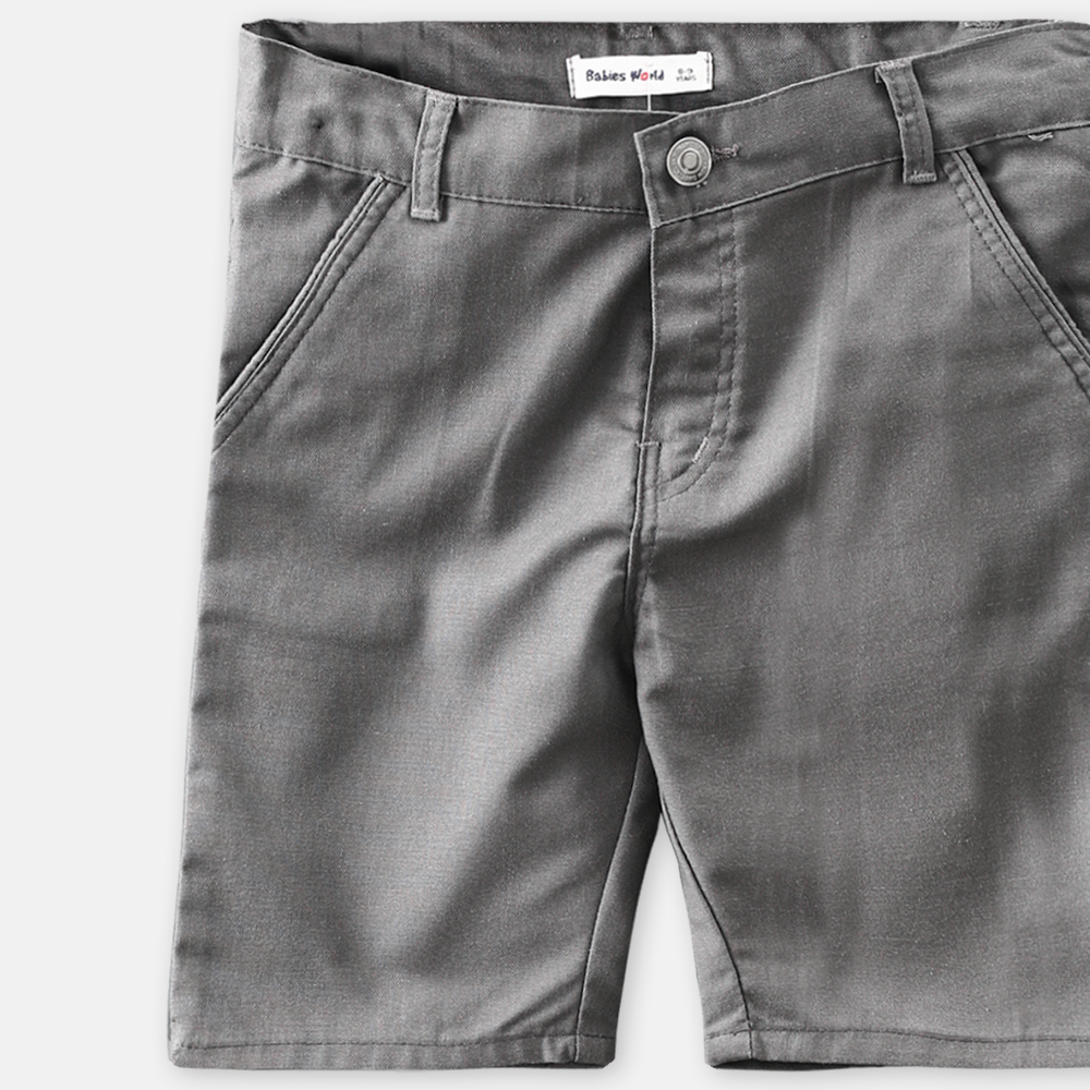 BOY SHORT GREY COTTON