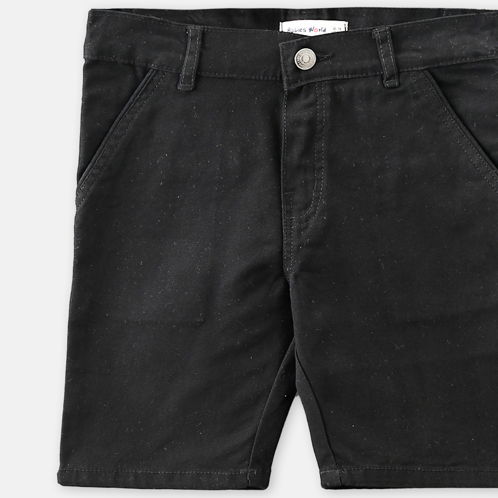 BOY SHORT BLACK COTTON