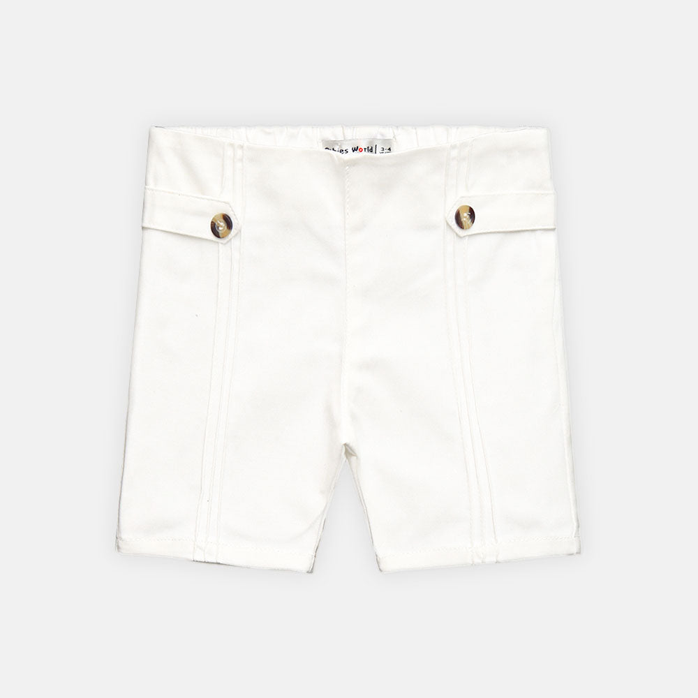 GIRL SHORT WHITE DENIM