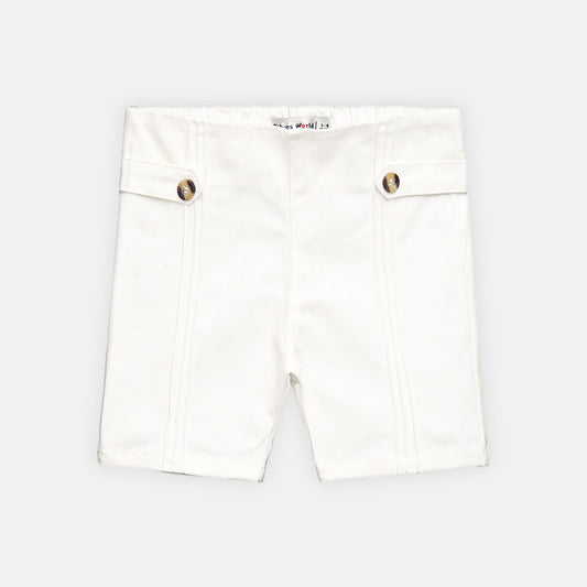 GIRL SHORT WHITE DENIM