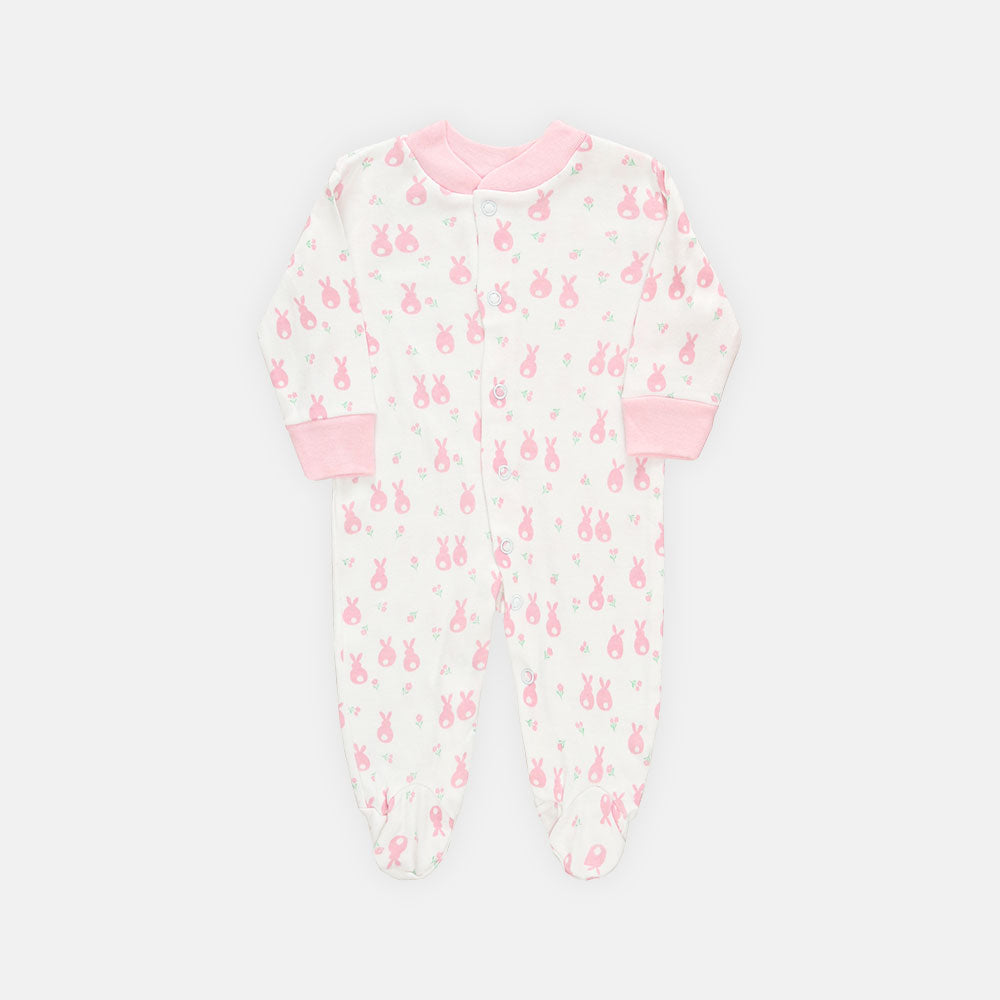SLEEP SUIT GIRL PINK FLOWER