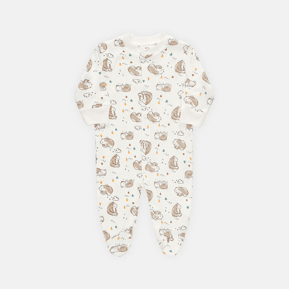 SLEEP SUIT BOY WHITE BEAR