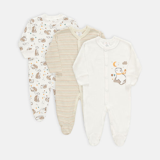 SLEEP SUIT BOY WHITE BEAR
