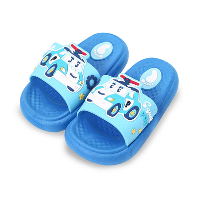 BOY SLIPPER ROYAL BLUE SQUAD POLI