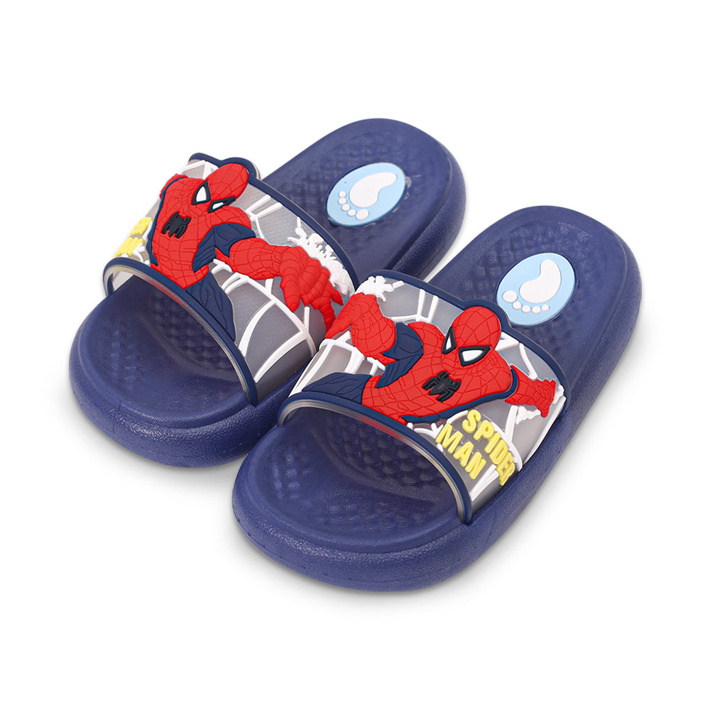 BOY SLIPPER NAVY SPIDERMAN
