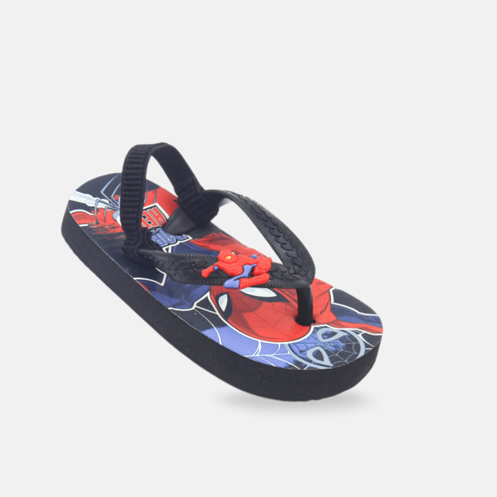 BOY RUBBER SANDAL SPIDERMAN BLACK