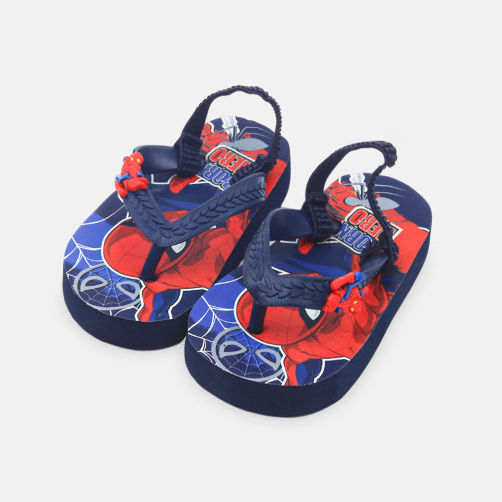 BOY RUBBER SANDAL SPIDERMAN NAVY BLUE