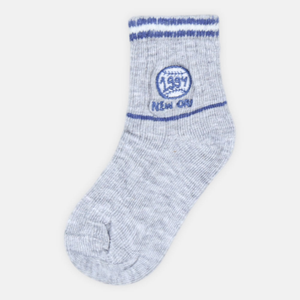 BOY SOCKS LIGHT BLUE EMBROIDERED