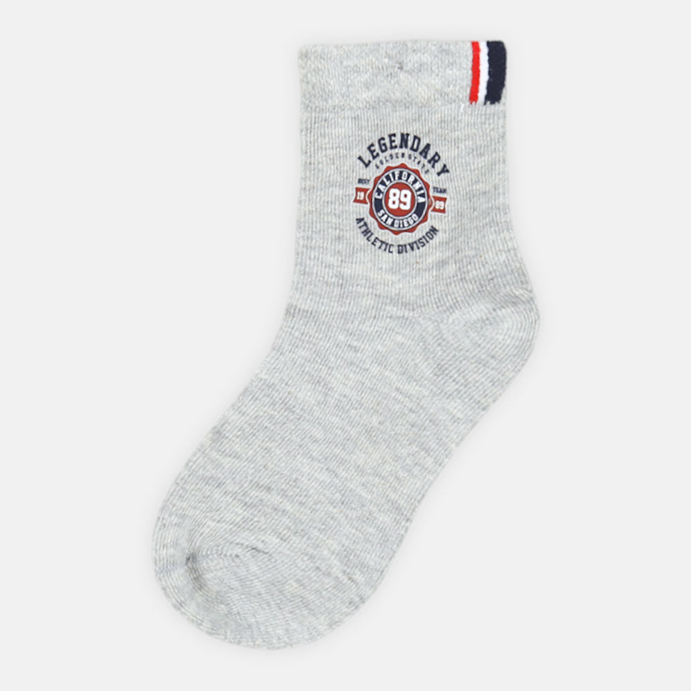 BOY SOCKS HEATHER GREY