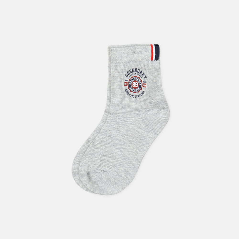 BOY SOCKS HEATHER GREY