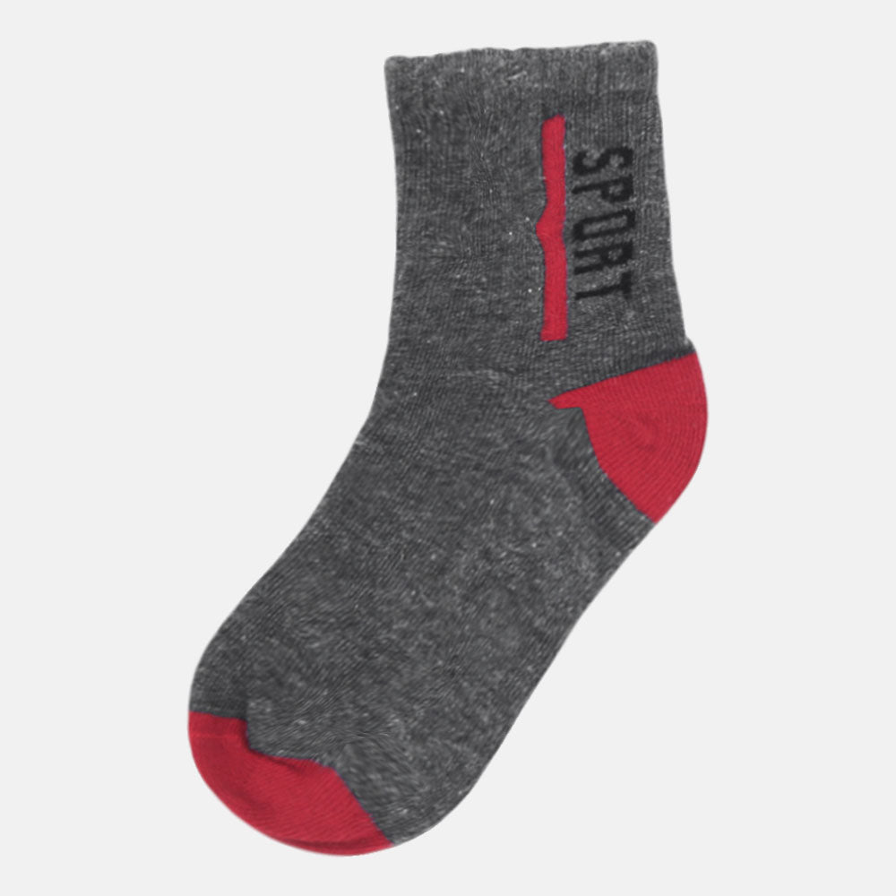 BOY SOCKS DARK GREY SPORTY