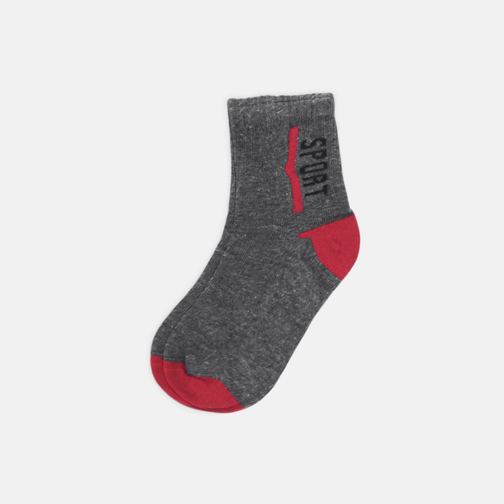 BOY SOCKS DARK GREY SPORTY