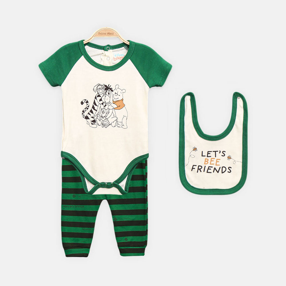 BOY SUIT WINNIE THE POOH ROMPER SET â€“ 3 PIECE