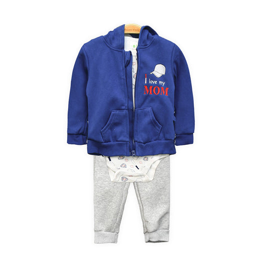 BOY SUIT BLUE HOODED SWEATSHIRT