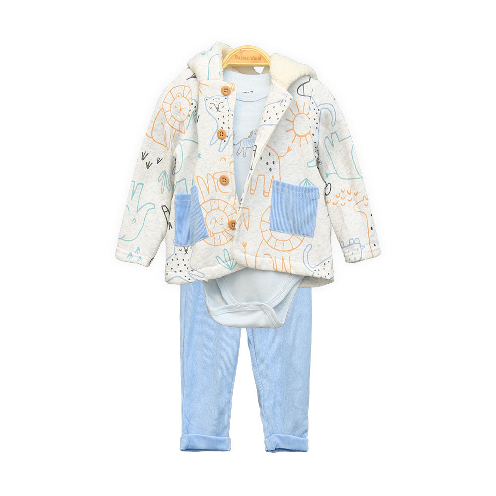BOY SUIT SNOWY ANIMAL PLAY