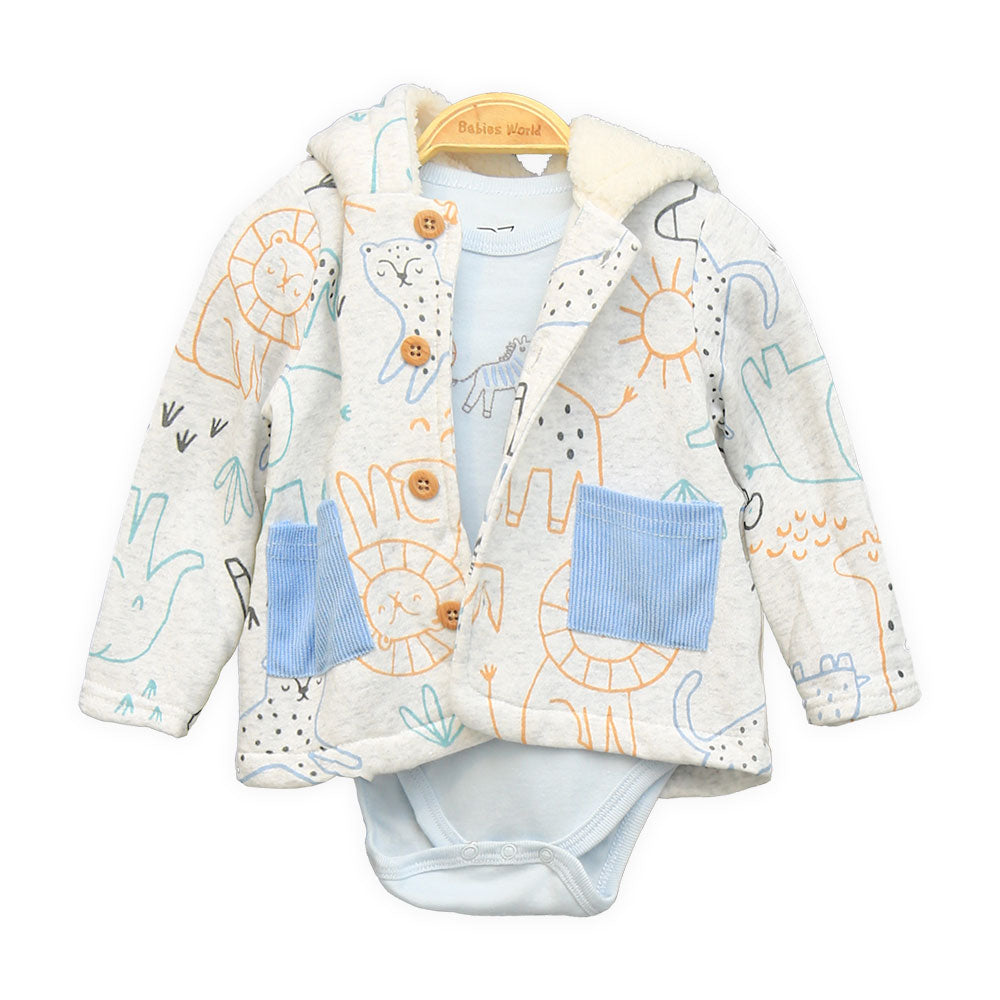 BOY SUIT SNOWY ANIMAL PLAY