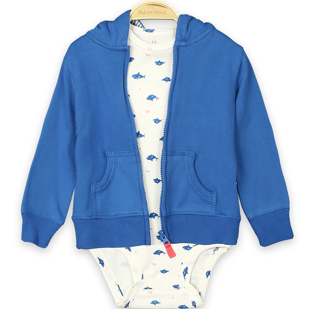 BOY SUIT BLUE SHARK