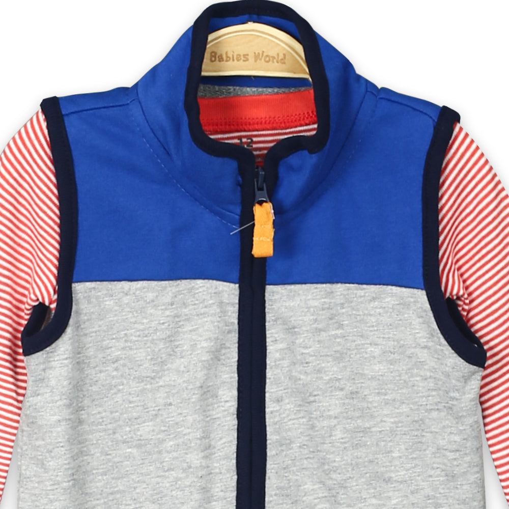 BOY SUIT RED STRIPED