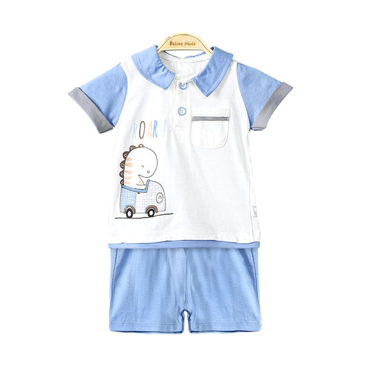 BOY SUIT BLUE DINO ROAR