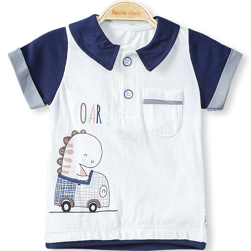 BOY SUIT NAVY DINO ROAR