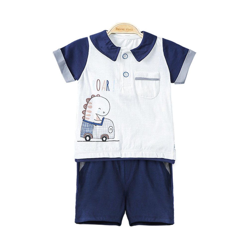 BOY SUIT NAVY DINO ROAR