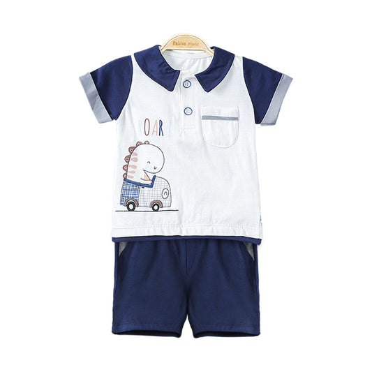 BOY SUIT NAVY DINO ROAR