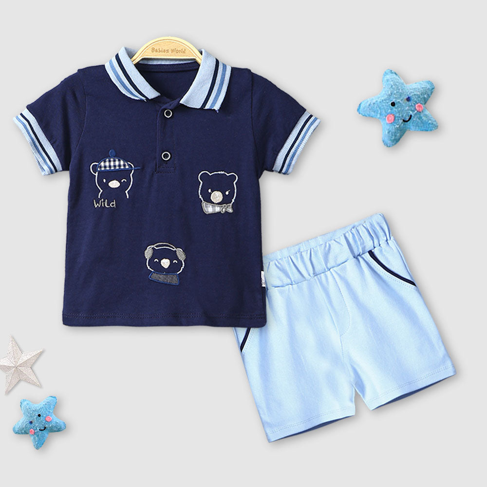 BOY SUIT NAVY TEDDY