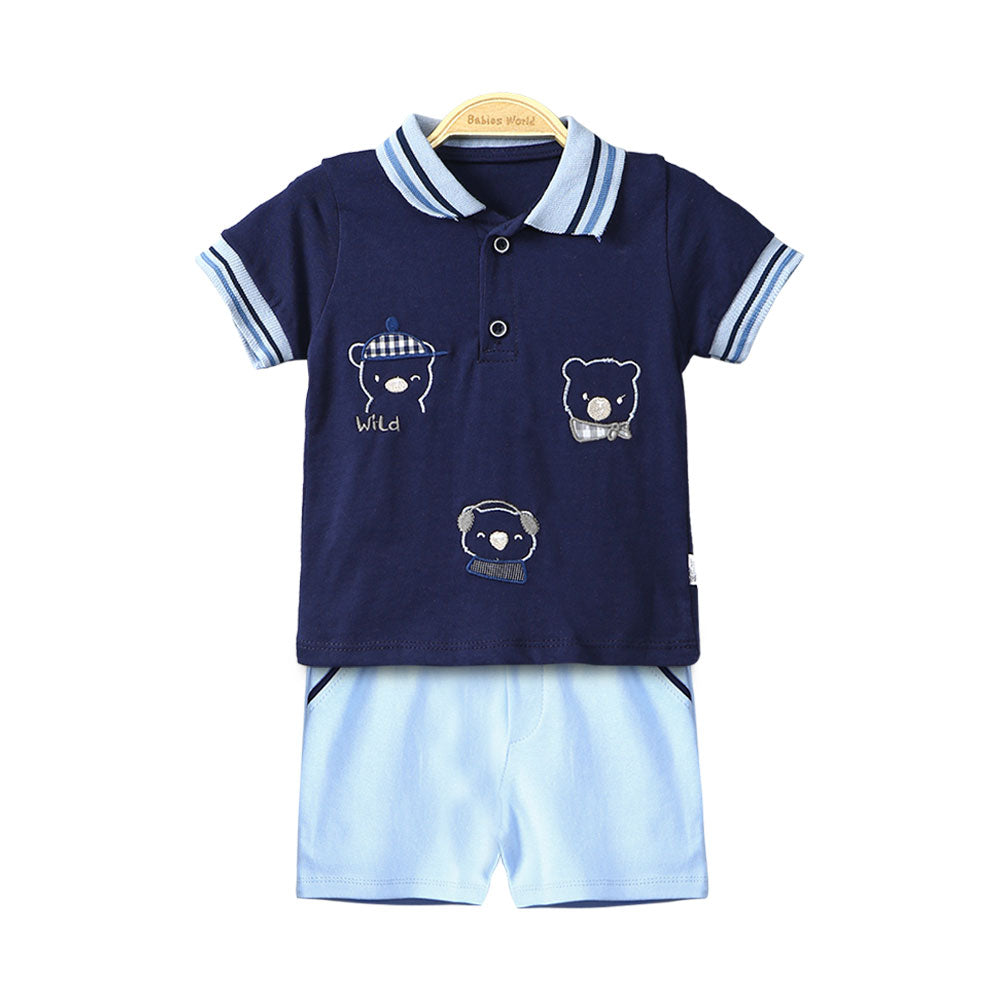 BOY SUIT NAVY TEDDY