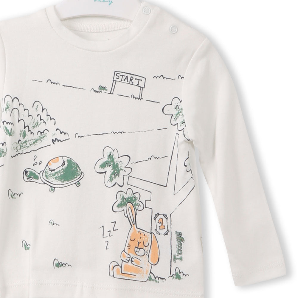 BOY SUIT PEACH TURTLE & BUNNY