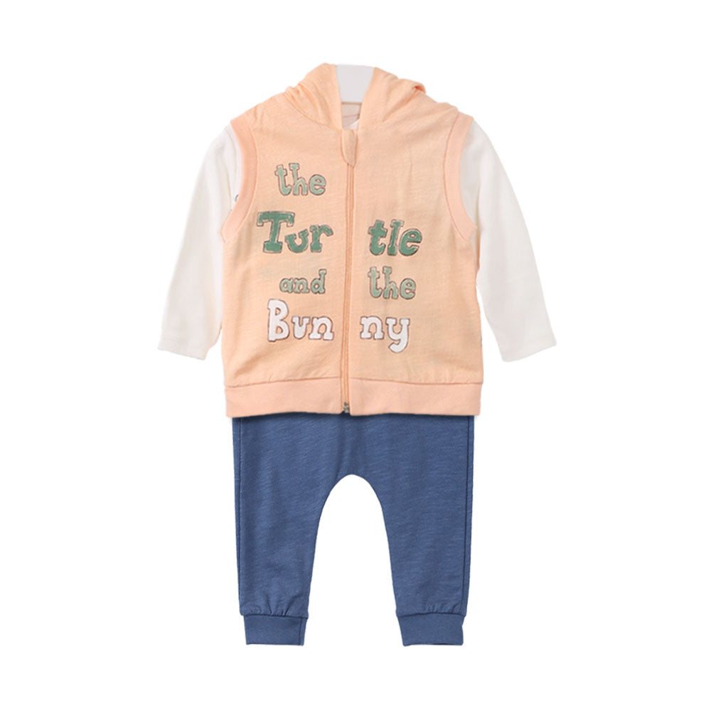 BOY SUIT PEACH TURTLE & BUNNY