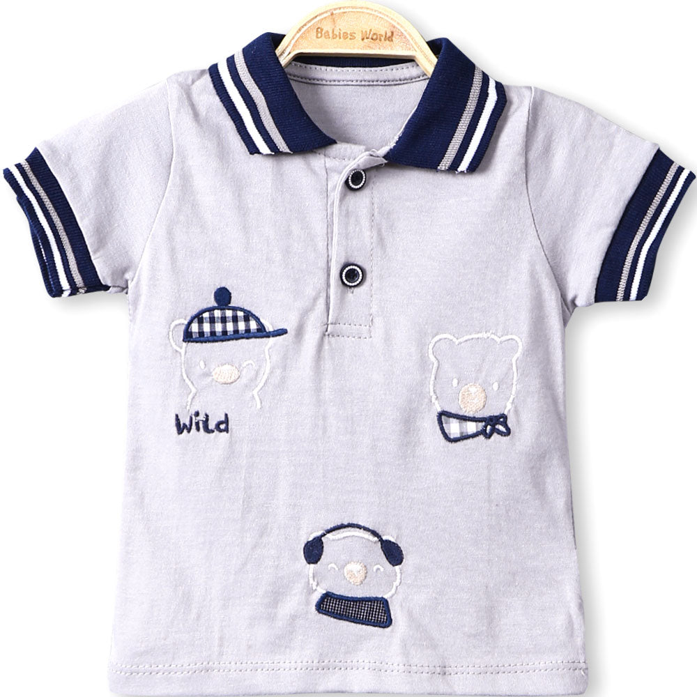 BOY SUIT GREY TEDDY
