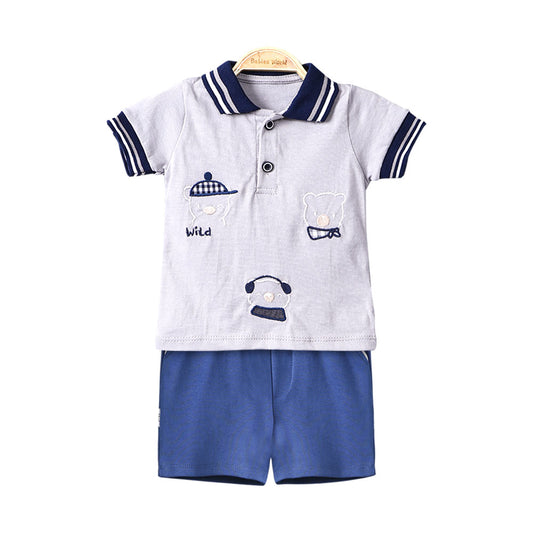 BOY SUIT GREY TEDDY