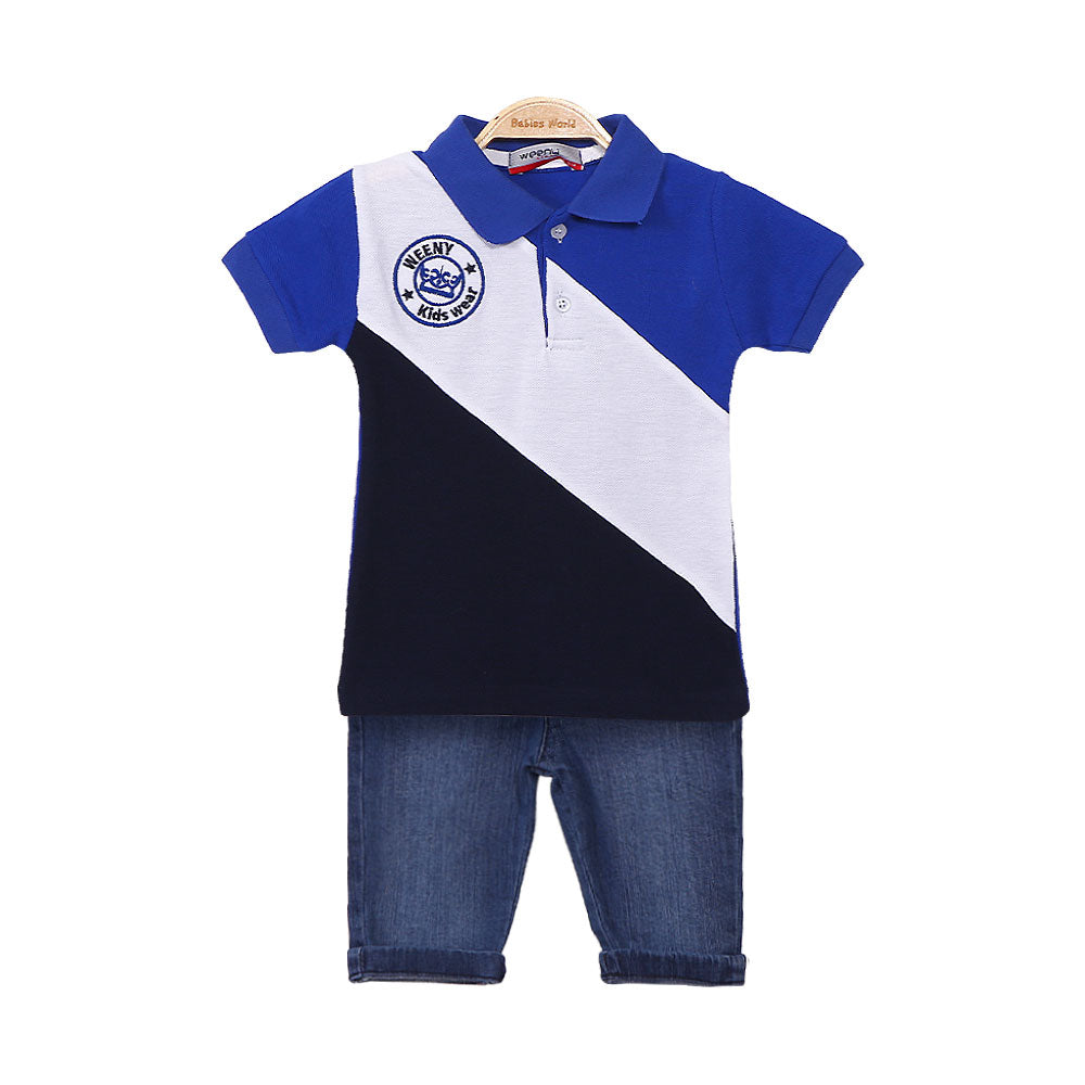 BOY SUIT BLUE STRIPES