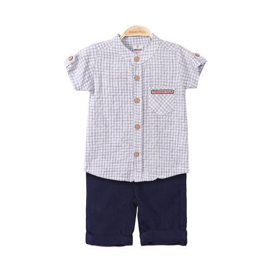 BOY SUIT BLUE CHECKERED FREEDOM