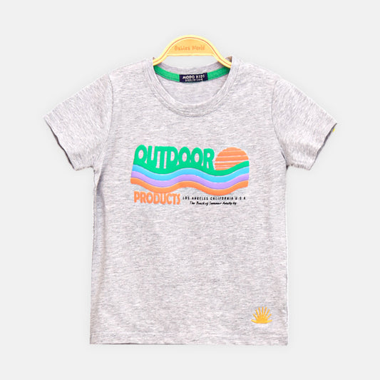 BOY T-SHIRT OUTDOOR PRODUCTS LOS ANGELES GREY