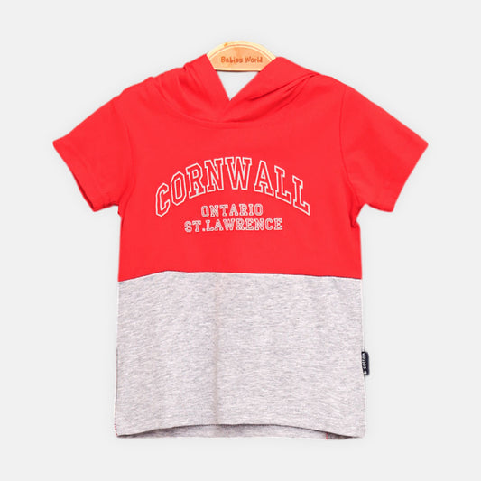 BOY T-SHIRT CORNWALL ONTARIO ST.LAWRENCE RED HOODIE