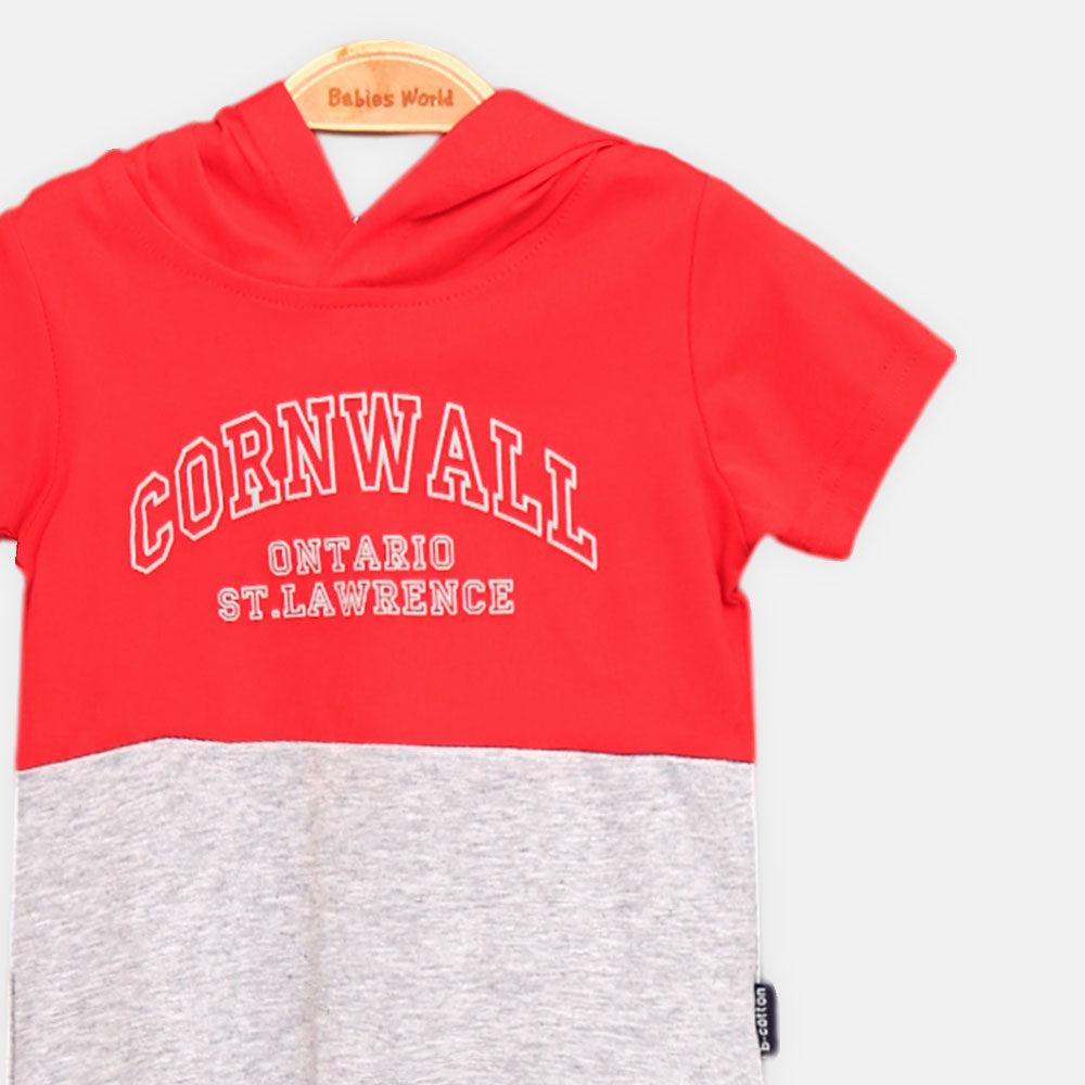 BOY T-SHIRT CORNWALL ONTARIO ST.LAWRENCE RED HOODIE