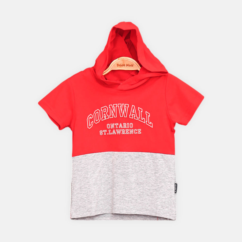 BOY T-SHIRT CORNWALL ONTARIO ST.LAWRENCE RED HOODIE
