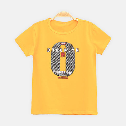 BOY T-SHIRT YELLOW BROOKLYN SUPERIOR