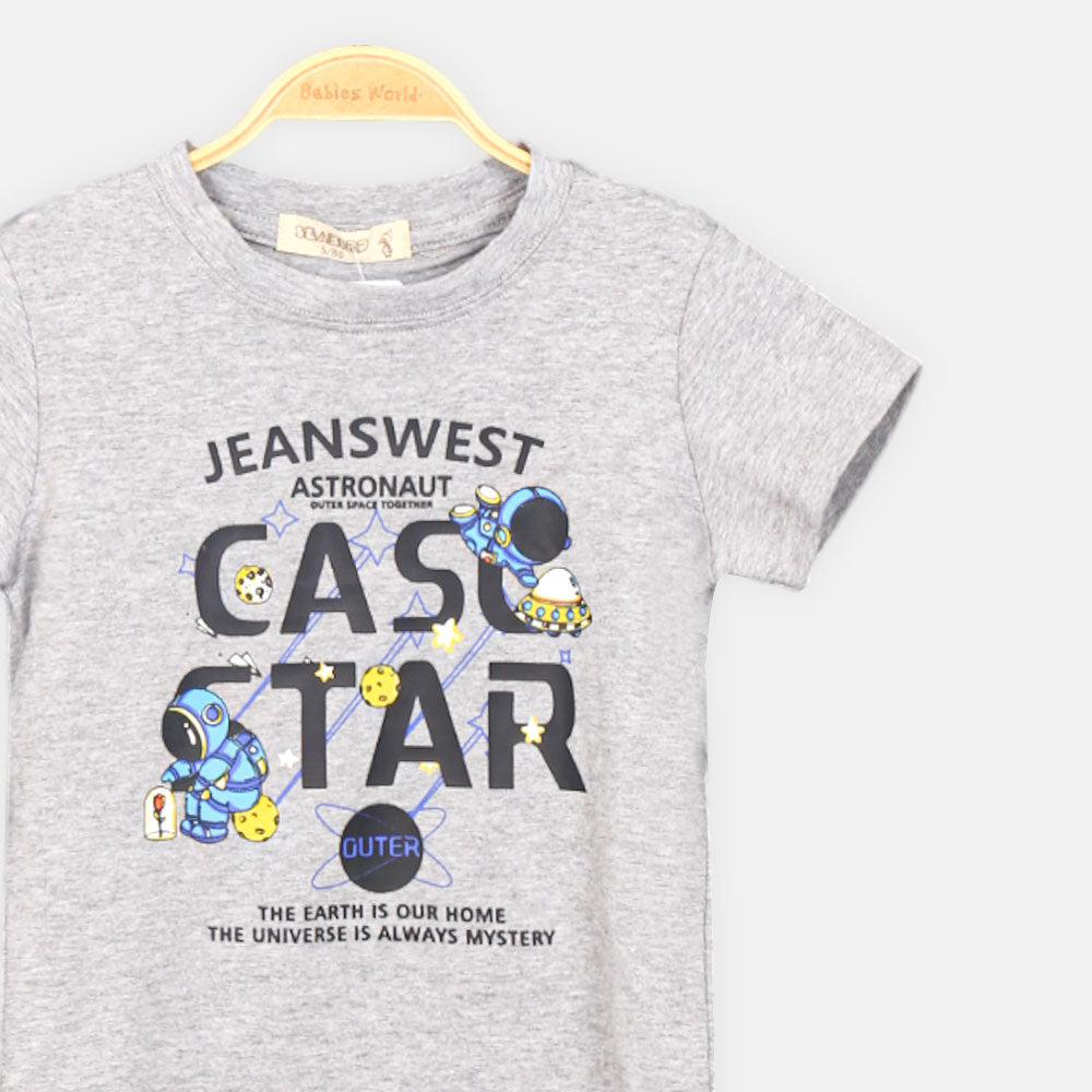 BOY T-SHIRT GRAY ASTRONAUT