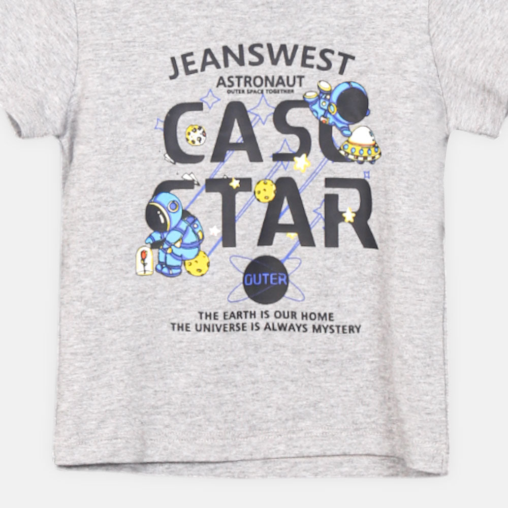 BOY T-SHIRT GRAY ASTRONAUT