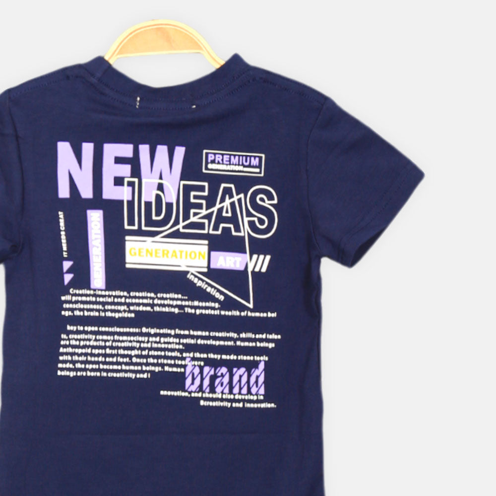 BOY T-SHIRT NAVY BLUE IDEAS